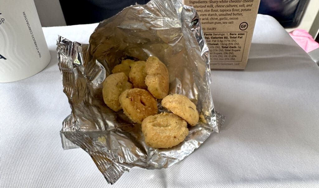 Cooper's Gourmet Cheddar Biscuits served in Delta Premium Select