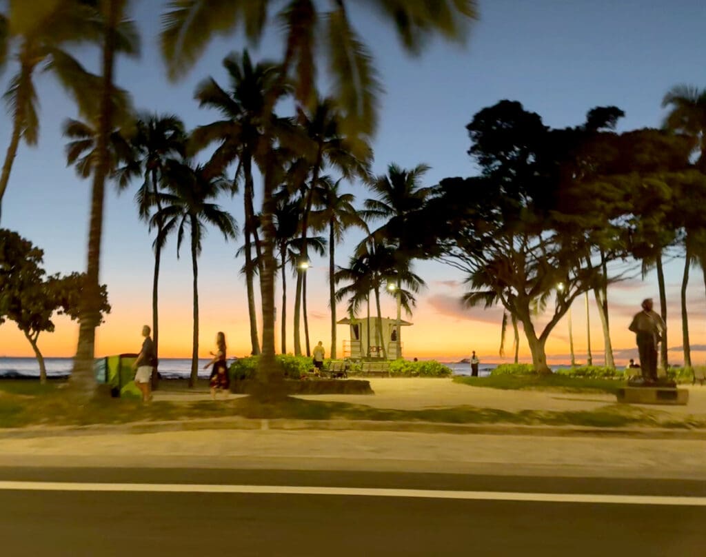 Sunset at Waikiki Beach