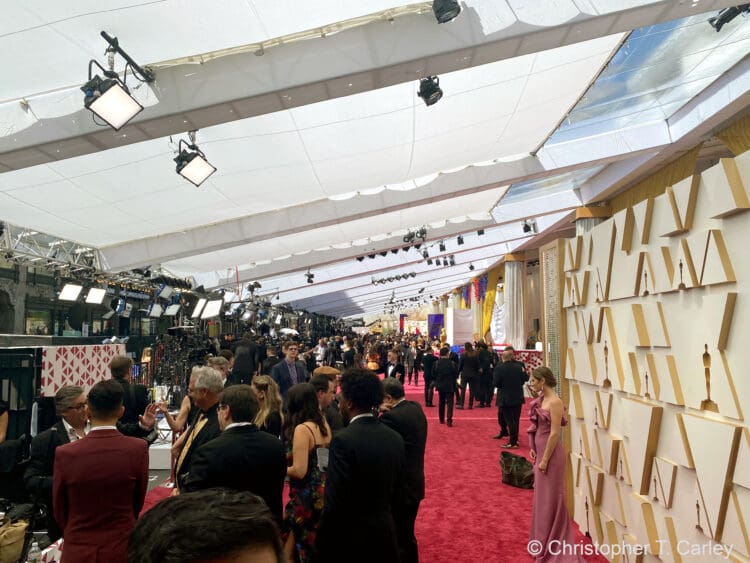 A behind the scenes look at the 2022 Oscars red carpet.