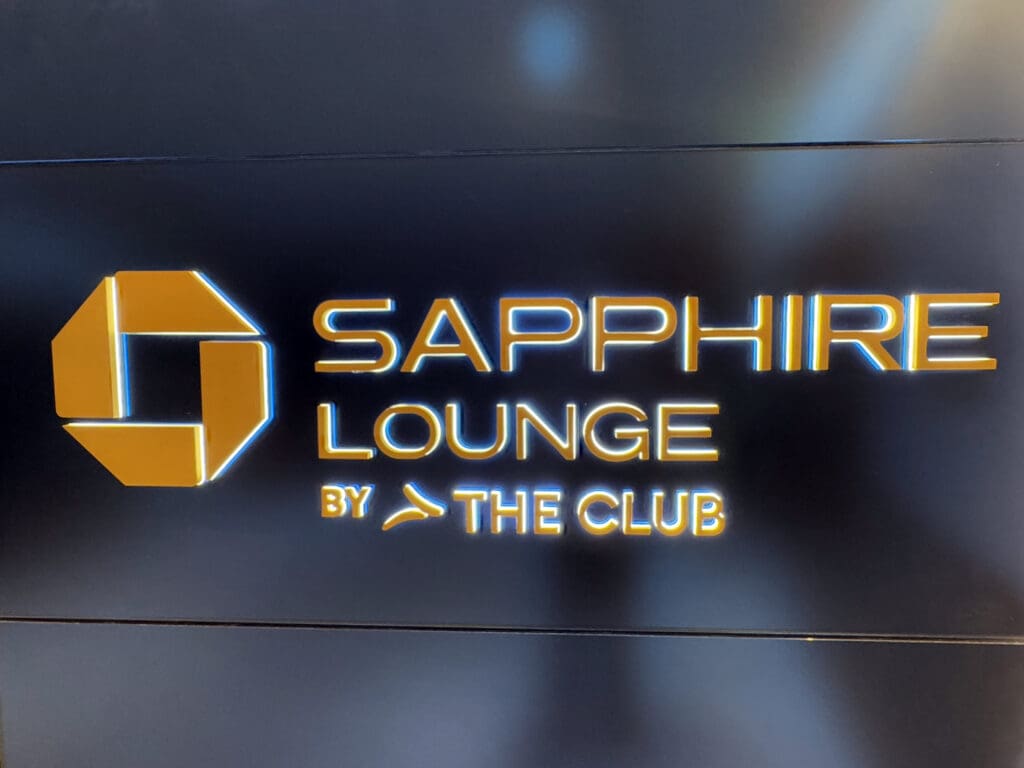 Chase Sapphire Lounge by The Club branding at the San Diego International Airport (SAN)