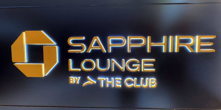 Chase Sapphire Lounge by The Club branding at the San Diego International Airport (SAN)