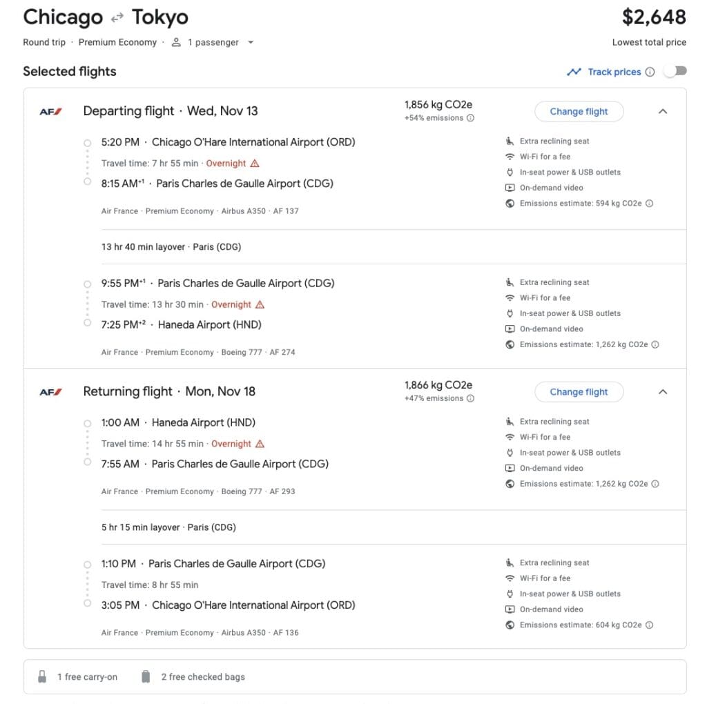 Chicago to Tokyo weekend mileage run