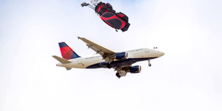 Delta Air Lines is accused of damaging a passenger's golf clubs.