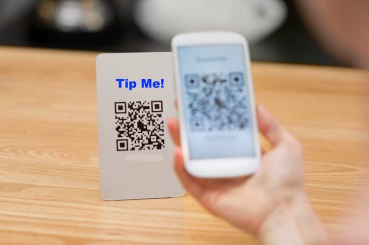 What do you think about people soliciting tips with QR codes?