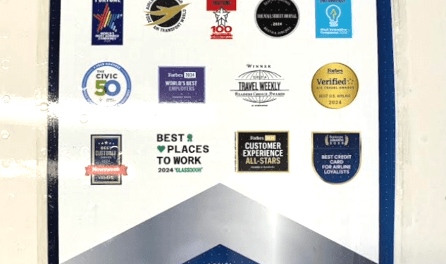 The image is a poster featuring various award logos and badges. These include accolades for on-time performance, best brands, readers' choice awards, and customer experience, among others. The bottom section of the poster has a blue and silver design with the text "Celebrating a Centennial of Excellence" and a logo indicating 100 years.