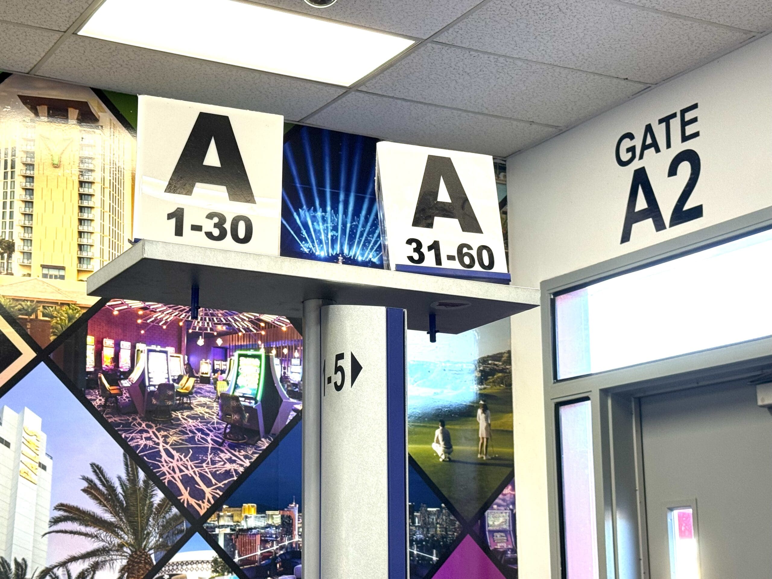 Southwest Airlines boarding lanes at Hollywood-Burbank Airport (BUR)