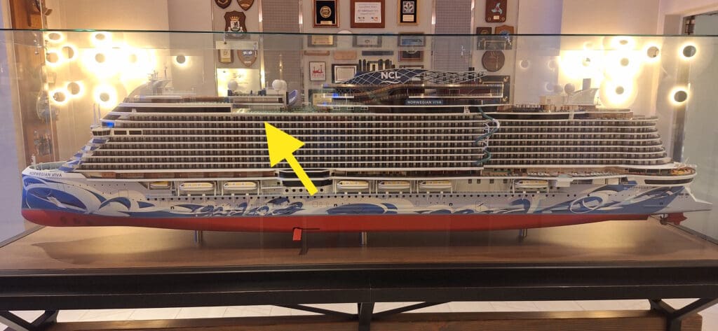 a model of a cruise ship