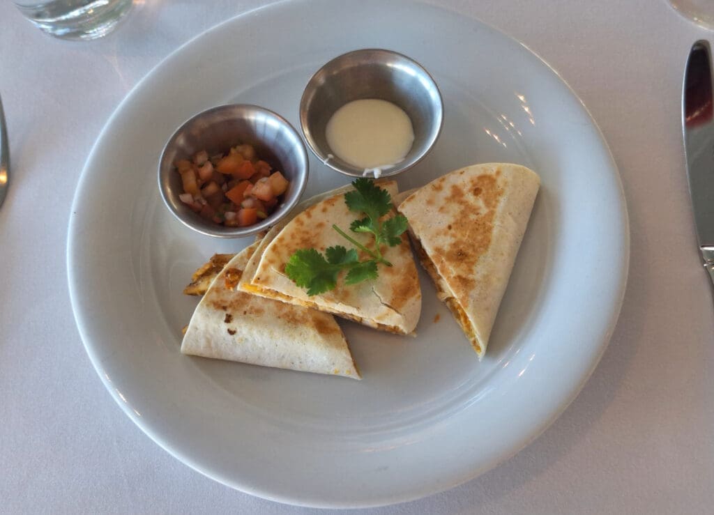 a plate of food on a table