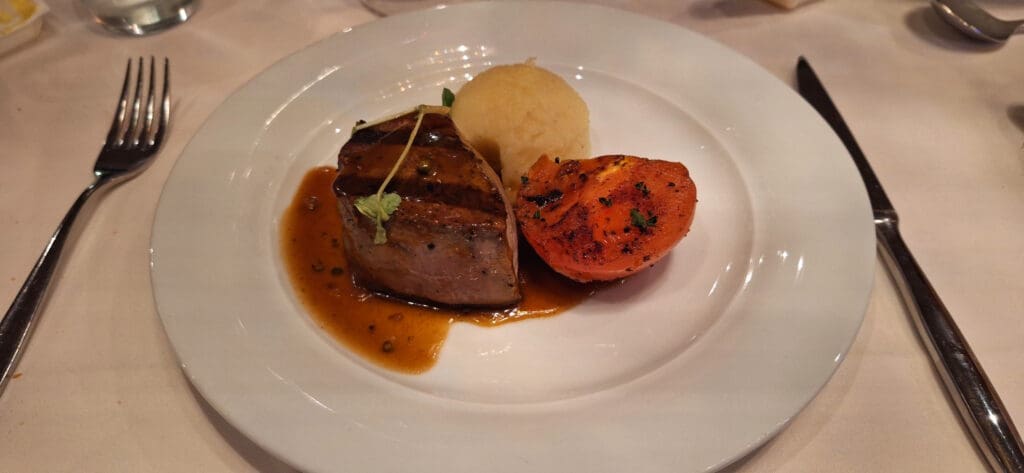 a plate of food on a table