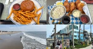 Using Resy dining credit at The Whaler in Venice Beach featuring food, ocean views, and restaurant exterior