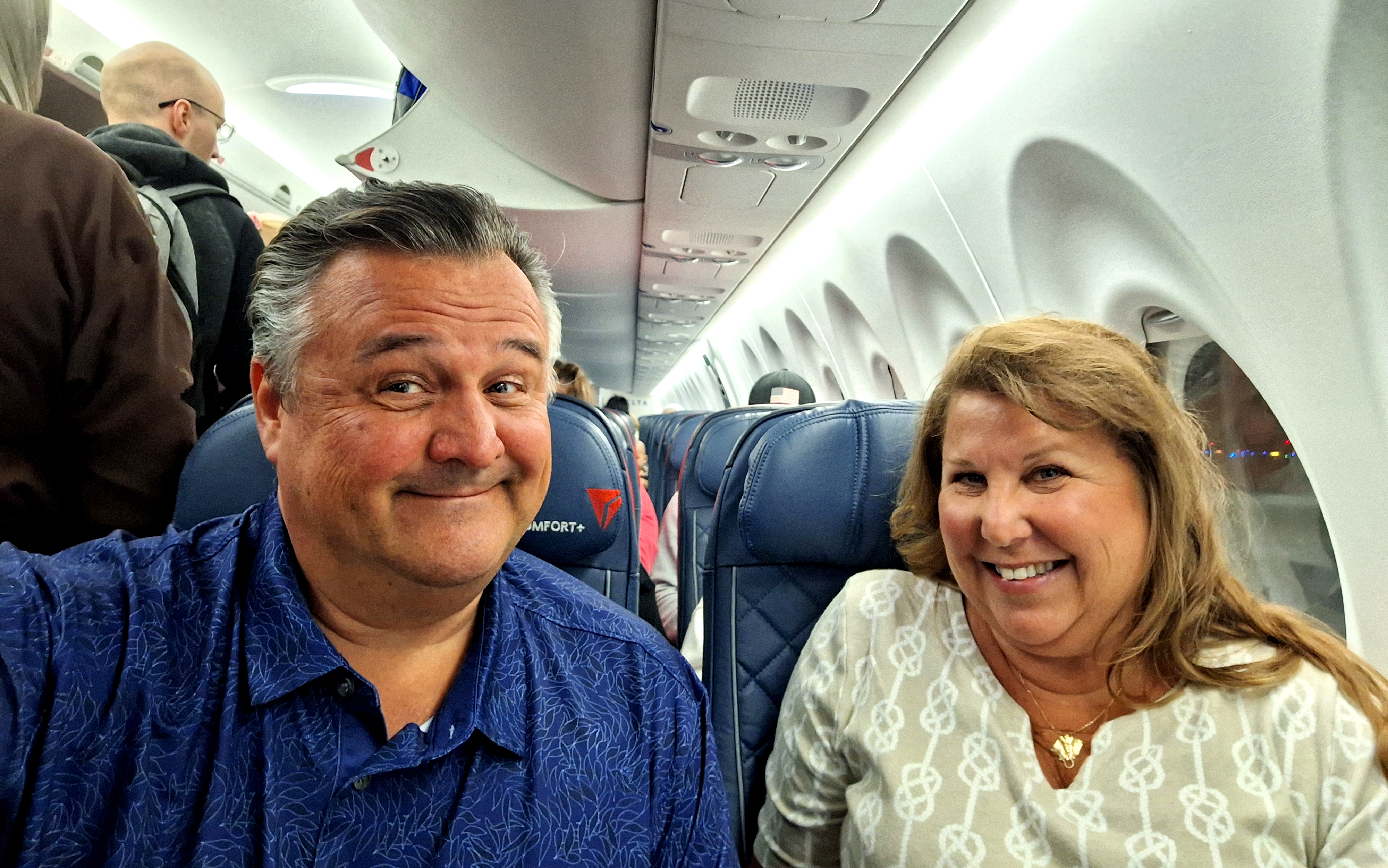 Front row Delta Comfort Plus bulkhead seat on the A220-300