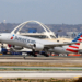 Los Angeles, CA, USA - Mar 29, 2014: American Airlines Boeing 777-200ER take off at LAX International Airport. The registration No. of this aircraft is N799AN.