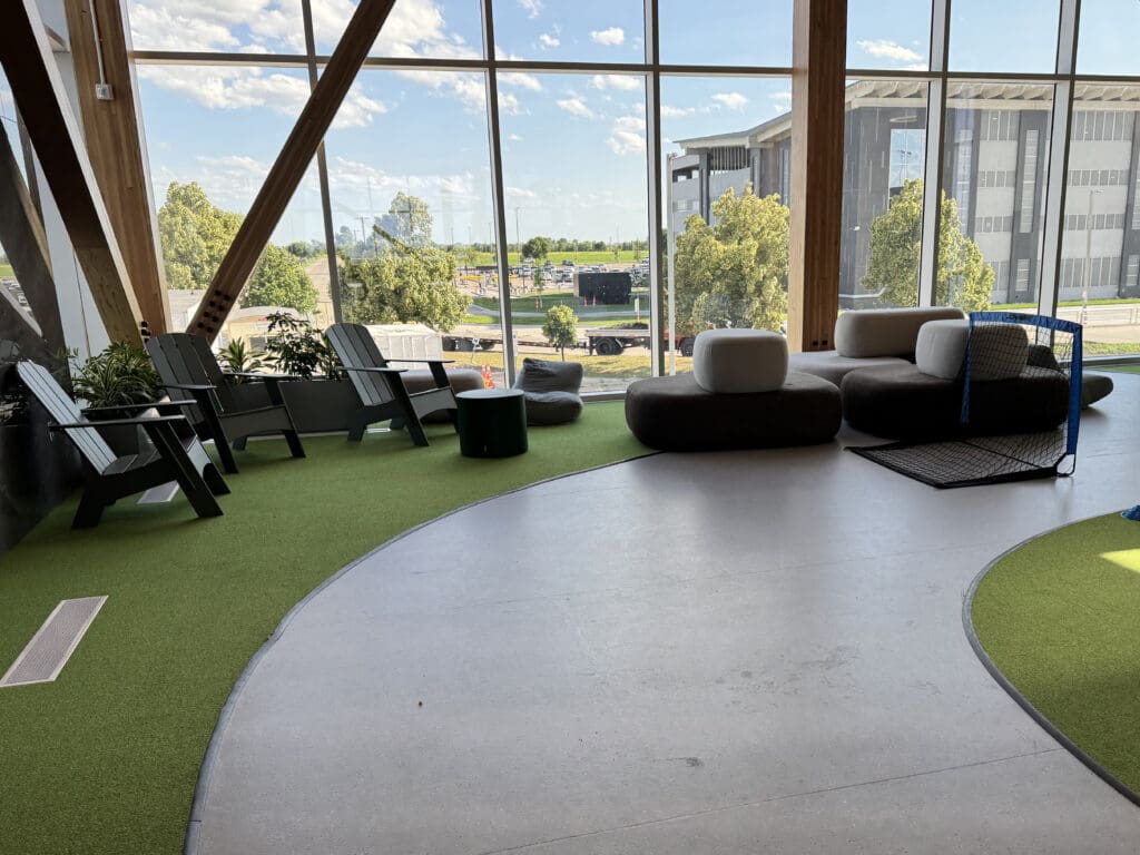 A seating area in a new section of Hector International Airport(FAR) in Fargo, ND