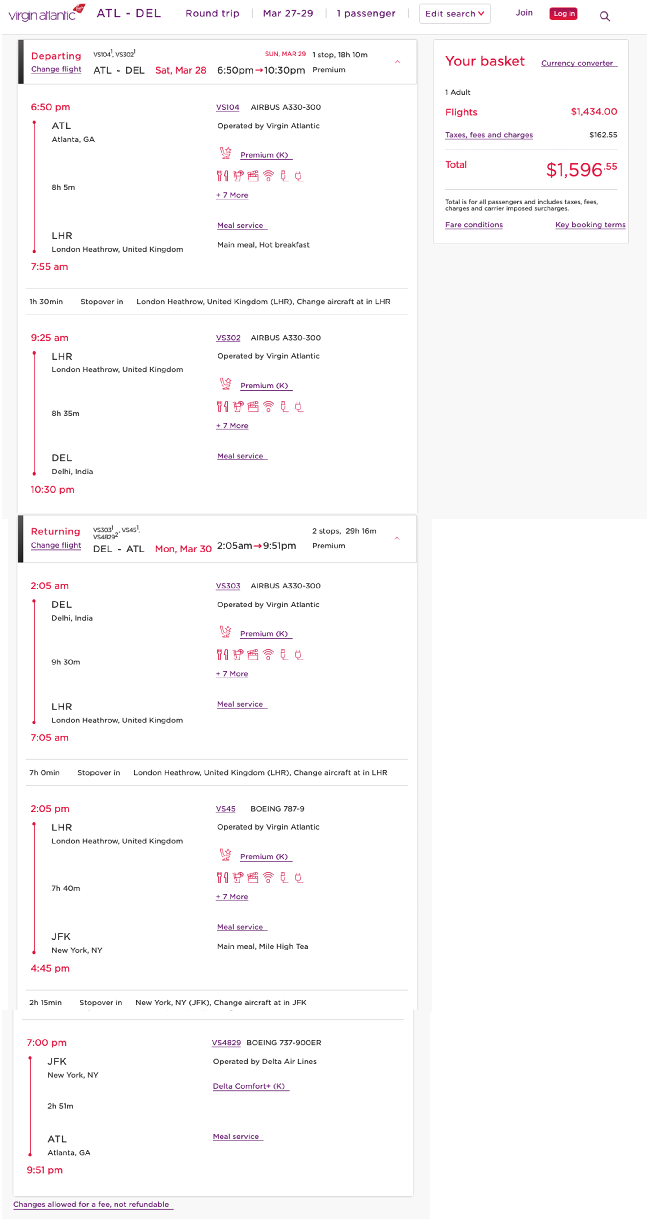 Atlanta to Delhi mileage run