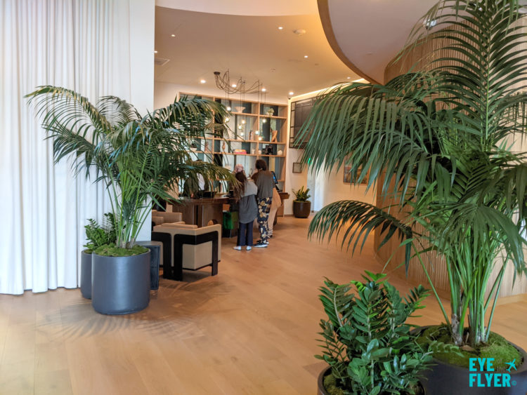 Walkway to front dest at tommie Hollywood hotel by Hyatt