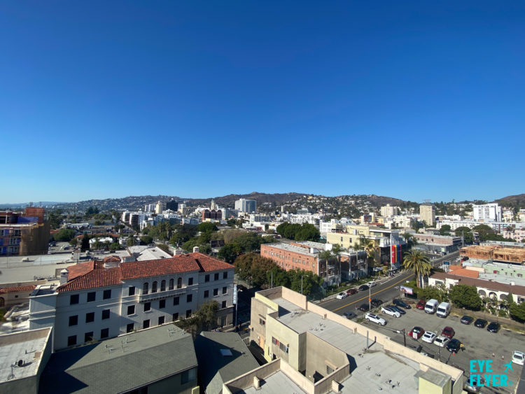 View from the tommie Hollywood rooftop pool