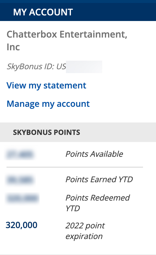 Delta's SkyBonus loyalty program for business travel will not roll over expiring points to 2023.
