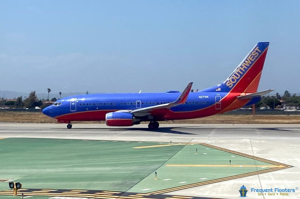 A Southwest Airlines 737 at Los Angeles International Airport (LAX)